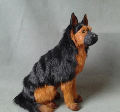 lovely simulation German shepherd dog toy lifelike sitting dog doll about 34x16x33cm