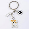 German Shepherd dog key chains for men women silver color metal alloy bone charm pendant male famle car bag keychain key ring