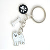 German Shepherd dog key chains for men women silver color metal alloy bone charm pendant male famle car bag keychain key ring