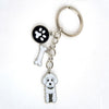 German Shepherd dog key chains for men women silver color metal alloy bone charm pendant male famle car bag keychain key ring