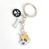 German Shepherd dog key chains for men women silver color metal alloy bone charm pendant male famle car bag keychain key ring